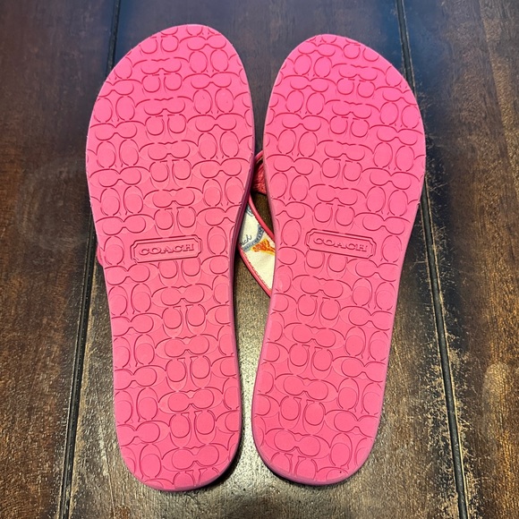 ⭐️NWOT Coach Pink Jolie Flip Flop Thong Sandals Size 11⭐️ - Picture 4 of 6